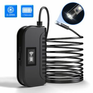 Inskam109-4 1080P Camera 6 LED 8mm Double Lens Wifi Borescope 1700mAh HD Industrial IP67 Waterproof with 1/5/10M Cable for Phone PC Tablet