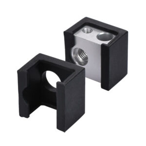 MK10 Black Silicone Protective Case for Aluminum Heating Block 3D Printer Part