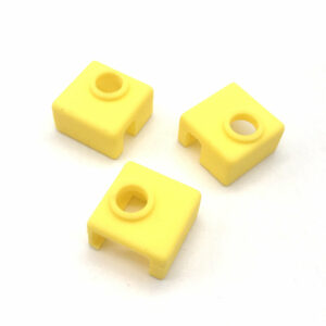 Makerbot MK8 Pointed Brass Nozzle 1.75mm + Yellow Silicone Sleeve Kit for 3D Printer