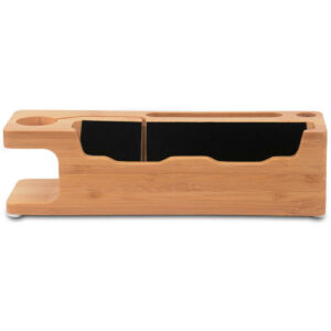Multi-function Wooden Desktop USB Charging Stand Holder for iWatch iPhone Smartphone Tablet