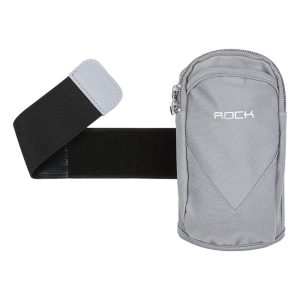 Rock Sports Armband Large Capacity Breathable Quick-Drying Polyester with Reflector Logo Night Running Arm Bag for Mobile Phone below 6.5 inch