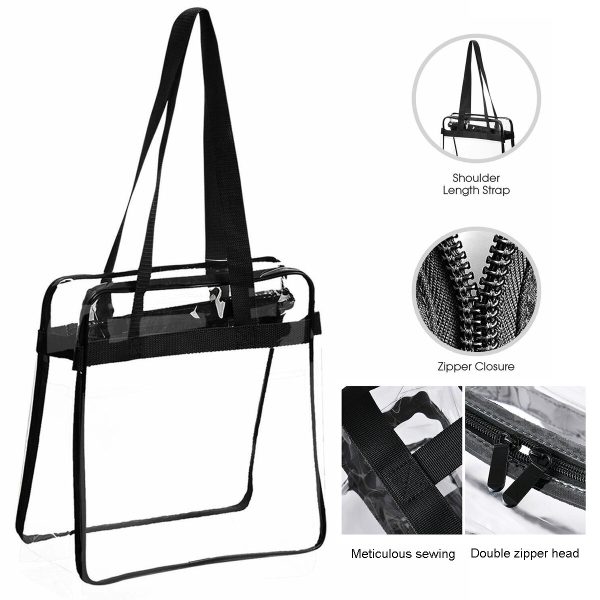 Travel Fashion Waterproof Large Capacity Transparent PVC Crossbody Shoulder Clear TOTE Bag Handbag