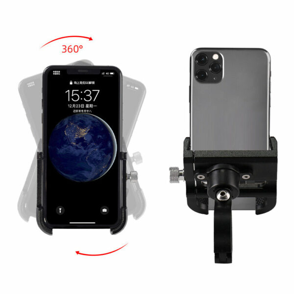 Wheel Up W-099 Outdoor Vlog Recording Aluminum Alloy Motorcycle Bike Bicycle Handlebar Mobile Phone Holder Stand for Devices between 55-100mm Width