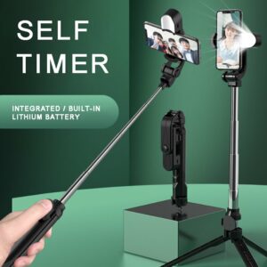 XT13S Portable bluetooth Extendable Selfie Stick Tripod With Adjustable Fill Light For Universal Mobile Phone