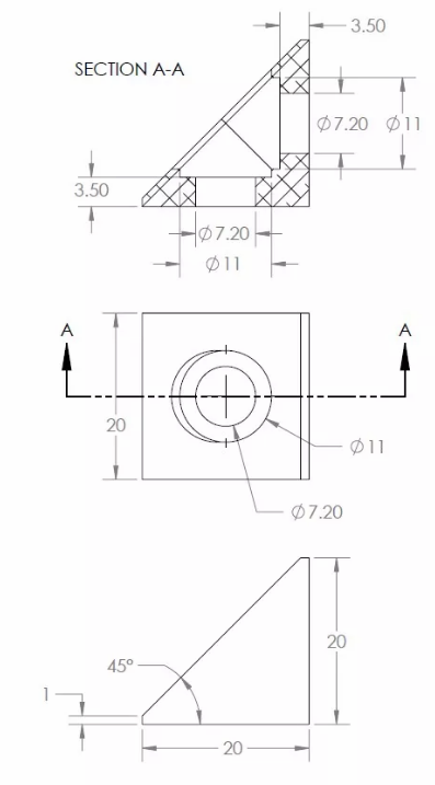 Aluminum Angle Corner Connector 1