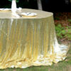 128x115cm Champagne Gold Sparkly Sequin Tablecloth Photo Backdrop Background Studio Prop