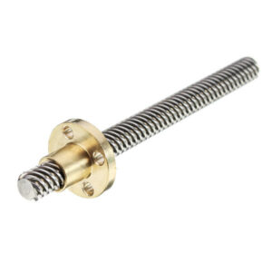 3D Printer T8 1/2/4/8/12/14mm 100mm Lead Screw 8mm Thread With Copper Nut For Stepper Motor
