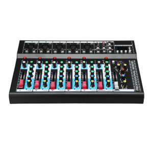 7 Channel USB Portable Monitor Mixer bluetooth Live Studio Audio Mixing Console for Karaoke DJ