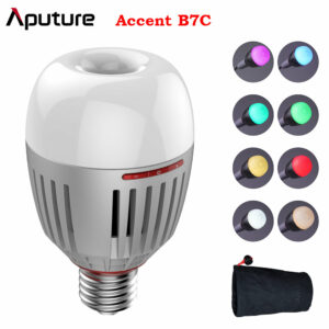 Aputure B7c 7W RGBWW LED Smart Bulb CRI 2000K-10000K Adjustable 0-100% Stepless Dimming App Control Photography Lights