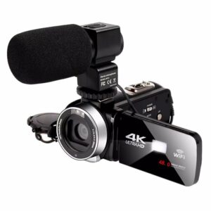 Komery AF2 4K 48MP Digital Camcorder Wifi APP Control for Youbute Vlogging Live Video Recording Camera NightShot DV with Microphone Wide Angle Lens