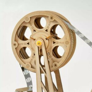 LK601 DIY Classic Wooden Vintage Movie Projector DIY 3D Vitascope Kit Wooden Puzzle Retro Projector