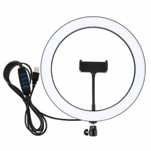 PULUZ PU407 12 Inch 3200K-6500K Dimmable LED Video Ring Light with Phone Clip for Selfie Vlog Tik Tok Youtube Live Streaming