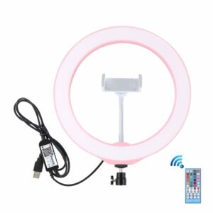 PULUZ PU430 7.6 Inch 6000-6500k bluetooth Dimmable LED RGB Video Ring Light with Remote Control Phone Clip for Selfie Vlog Tik Tok Youtube Live Streaming