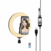 PULUZ PU503B 7.9 inch 20cm RGBW Dimmable LED Ring Light Selfie Lighting Lamp for Youtube Facebook Live Broadcast