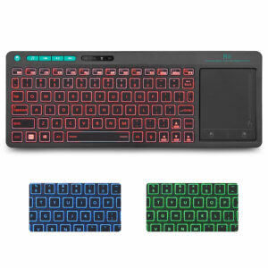 Rii K18 Plus Wireless Mini Keyboard LED Color Backlit with Touch Pad for TV Box PC