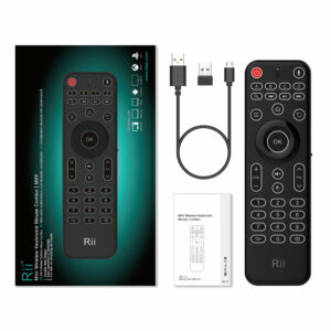 Rii MX9 2.4GHz Wireless Mini Keyboard Support TV PC Computer TV Box Backlight with Microphone Keyborad for Xbox Game Console