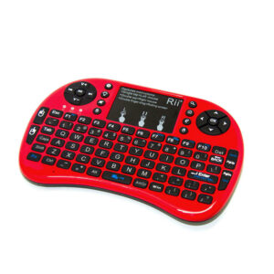 Rii i8+ Red Mini Wireless 2.4G Backlight Touchpad Air Mouse Keyboard for PC Android Smart TV Box