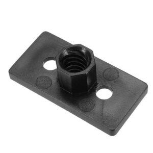 T8 4mm Lead 2mm Pitch T Thread POM Black Plastic Nut Plate For 3D Printer