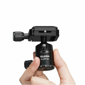 TELESIN Tripod Ball Head Gimbal Damping 360 Degree Panoramic Center Design with Quick Release Plate for DSLR Camera Monopod Photography Studio