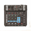 TEYUN PA4 4 Channel Audio Mixer Mixing Console with Built-in 2x100W Amplifier for DJ KTV Karaoke Stage