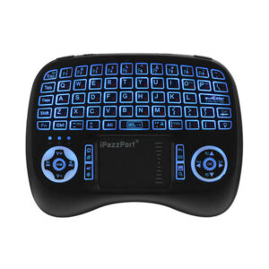 iPazzPort KP-810-21T-RGB German Three Color Backlit Mini Keyboard Touchpad Airmouse