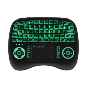 iPazzPort KP-810-21T-RGB Spainish Three Color Backlit Mini Keyboard Touchpad Airmouse