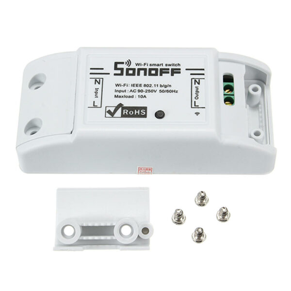 2Pcs SONOFF® Basic 10A 2200W WIFI Wireless Smart Switch Remote Control Socket APP Timer AC90-250V 50/60Hz Works with Amazon Alexa Google Home Assistant Nest IFTTT