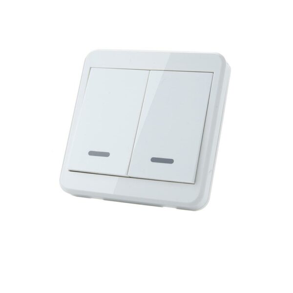 2pcs KTNNKG Wireless Light Switch Kit + KTNNKG 433MHz Universal Wireless Remote Control 86 Wall Panel RF Transmitter With 2 Buttons