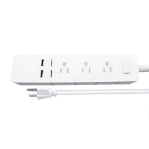 3.1A Dual USB Port 15A Smart WiFi Power Strip Outlet US Plug Remote Control Tuya App Work with Alexa