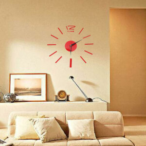 3D DIY Acrylic Mirror Sticker Wall Clock For Home Decoration Living Room Art Clock