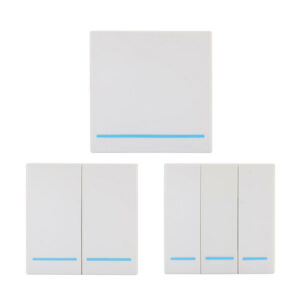 433MHz Wall Panel Wireless Remote Transmitter 1 2 3 Button RF Controller Switch For Light Lamp