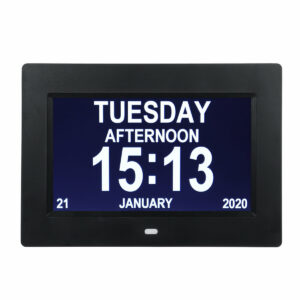 7inch LED Digital Photo Frame Large Font Clock Automatically Adjusts Brightness
