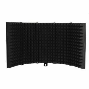 AIMEIYIN 5 Foldable Panels Microphone Soundproof Cover Mic Isolation Shield Noise Reduction Windproof Screen Filter for Live Recording Studio