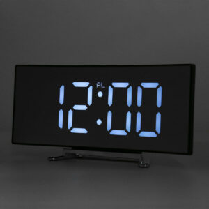 Alarm Clock LED Mirror Display Digital Temperature Snooze Table USB Charging