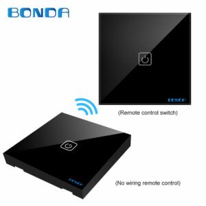 BONDA WIFI 433RF Remote Control Touch Switch 1Way 2Way 3Way Wall Touch Sensor Light Switch Crystal Glass Smart Switch Power For Smart Home