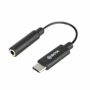 BOYA BY-K4 3.5mm TRS Female to Type-C Adapter Cable for HUAWEI OPPO VIVO Android Connect to Camera Microphone BY-WM4 BY-WM8 Pro