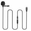 BOYA BY-M2 Cardioid Lavalier Lapel Clip-on Microphone Detachable Single Head for iOS Smartphones with 3.5mm TRS to Lightnings Cable