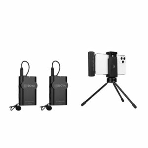 BOYA BY-WM4 PRO K6 2.4 GHz Condenser Wireless Lavalier Collar Microphone Lapel Mic System for Android Type-C Devices Tablet