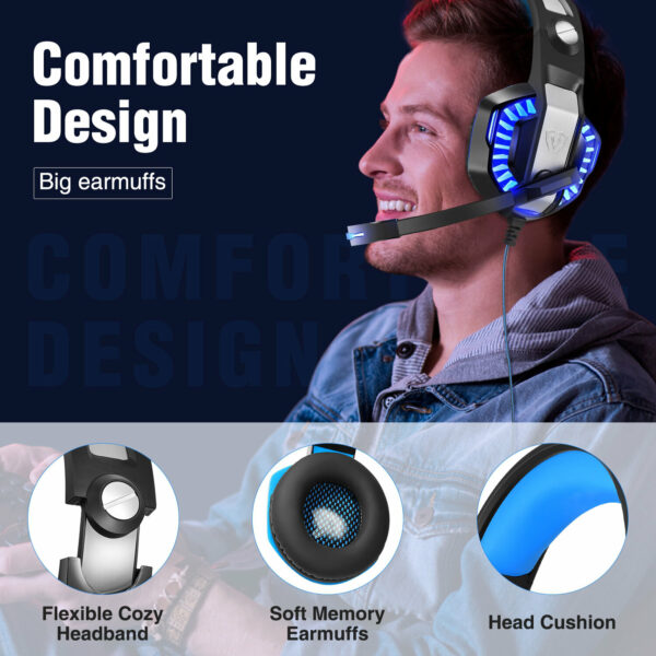 Beexcellent GM20 Wired Gaming Headset Stereo Surround Sound 50MM Drivers Gaming Headset Headphone with Mic