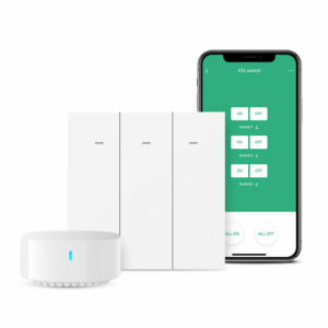 Broadlink LC1 1/2/3 Way Wi-Fi Smart Light Button Panel Wall Switch APP Remote Control Voice Control Timing Schedule Glass Touch Panel Work with Amazon Alexa and Google Assistant