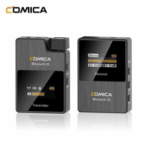 Comica BoomX-D D1 Wireless 2T1R Microphone Transmitter Receiver Mini 2.4G Digital Microphone System for DSLR Camera Camcorder Mobile Phone
