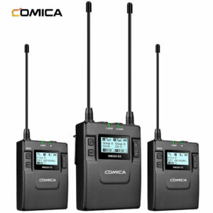 Comica CVM-WM300A UHF Professional UHF 96 Channels Wireless Lavalier Lapel Microphone for Nikon for Canon for Sony DSLR Camera Camcorder