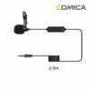 Comica V01SP 2.5m Lavalier Lapel Microphone Clip-on Omnidirectional Condenser Interview Mic for iPhone Android Smartphone Video Recording