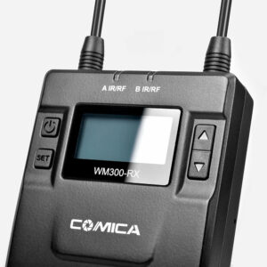 Comica WM300C 1T1R 96 Channel Wireless Microphone UHF Lavalier Lapel Microphone System for Canon for Sony for Nikon DSLR Cameras XLR Camcorder