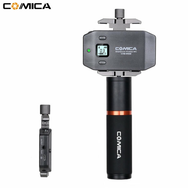 Comica WS50H Professional Integrated Mobile Phone Handheld Wireless Microphone  for Video Live Broadcast YouTube Interview Conference 8 Podcast for iPhone X Android