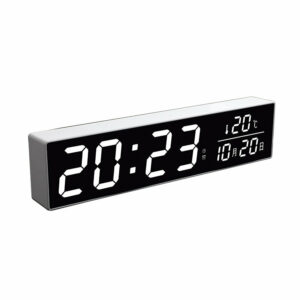 DC 5V LED  Mirror Electronic Small Alarm Clock Digital Music Desktop Clock Rectangular Multifunctional Clock