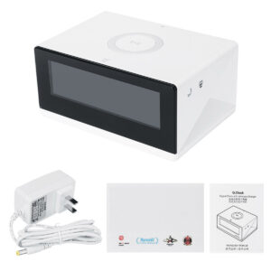 DC12V Digital Alarm Clock Night Light Dimmer And 10W Qi Wireless Fast Charger For Phone