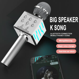 DS868 Wireless bluetooth microphone Speaker HIFI DSP Noise Reduction TF Card KTV Mic 1200mAh Handheld Singing Player