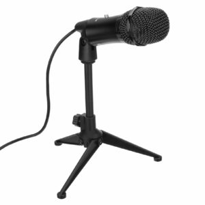 EIVOTOR USB Desktop Recording Microphone USB Plug & Play with Tripod Stand for Live Podcasting Streaming Video Youtube Laptop Desktop PC