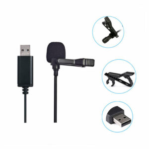 Elebest USB2.0 Lavalier USB Microphone Omnidirectional Pointing Condenser Microphone for Computer Game Anchor Live K Song Conference